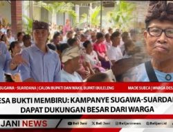 Desa Bukti Membiru: Kampanye Sugawa-Suardana Dapat Dukungan Besar dari Warga