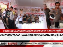 Polres Buleleng Hancurkan Barang Bukti Jelang Pemilu, Komitmen Tegas Lawan Narkoba dan Miras Ilegal