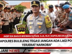 Kapolres Buleleng Tegas! Jangan Ada Lagi Polisi Terjerat Narkoba