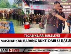 Tegas! Kejari Buleleng Musnahkan Barang Bukti dari 53 Kasus