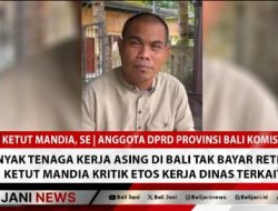 Banyak Tenaga Kerja Asing di Bali Tak Bayar Retribusi, Ketut Mandia Kritik Etos Kerja Dinas Terkait