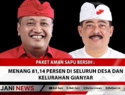 Paket Aman Sapu Bersih : Menang 81,14 Persen di Seluruh Desa dan Kelurahan Gianyar