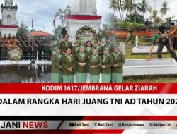 Kodim 1617/Jembrana Gelar Ziarah Dalam Rangka Hari Juang TNI AD Tahun 2024