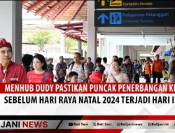 Menhub Dudy Pastikan Puncak Penerbangan ke Bali Sebelum Hari Raya Natal 2024 Terjadi Hari Ini
