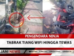 Pengendara Ninja Tabrak Tiang Wifi Hingga Tewas