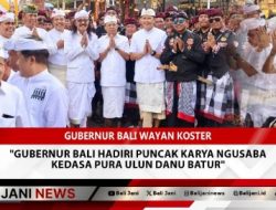 Gubernur Bali Hadiri Puncak Karya Ngusaba Kedasa Pura Ulun Danu Batur