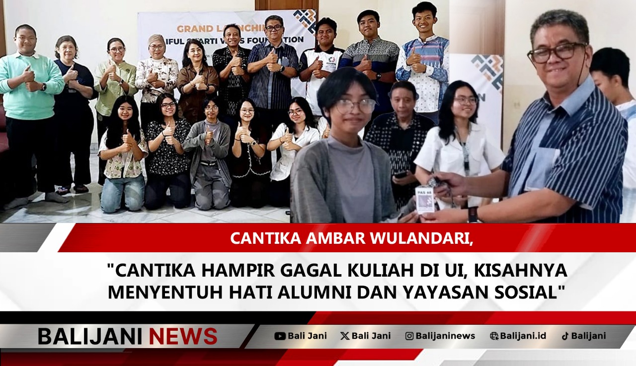Cantika menerima bantuan pendidikan