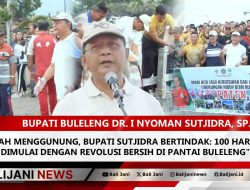 Sampah Menggunung, Bupati Sutjidra Bertindak: 100 Hari Kerja Dimulai dengan Revolusi Bersih di Pantai Buleleng