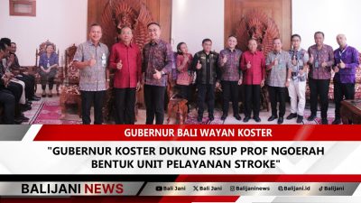 Gubernur Bali Wayan Koster saat menerima audiensi RSUP Prof Ngoerah terkait pembentukan unit pelayanan stroke di Jayasabha Denpasar, 6 Mei 2025