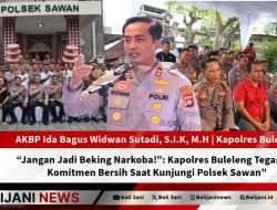 “Jangan Jadi Beking Narkoba!” – Kapolres Buleleng Tegaskan Komitmen Bersih Saat Kunjungi Polsek Sawan