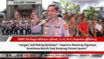 Kapolres Buleleng AKBP Ida Bagus Widwan Sutadi saat kunjungan kerja di Polsek Sawan