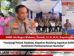 Kunjungi Polsek Tejakula, Kapolres Buleleng Ingatkan Soliditas dan Komitmen Pemberantasan Narkoba