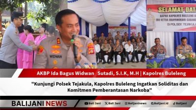 Kunjungi Polsek Tejakula, Kapolres Buleleng Ingatkan Soliditas dan Komitmen Pemberantasan Narkoba