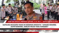 Kapolres Buleleng Tegas di Hadapan Anggota: “Jangan Hedonis, Jauhi Narkoba, Jadilah Polisi yang Humanis!