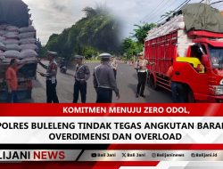 Komitmen Menuju Zero ODOL, Polres Buleleng Tindak Tegas Angkutan Barang Overdimensi dan Overload