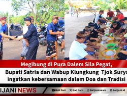 Megibung di Pura Dalem Sila Pegat, Bupati Satria dan Wabup Klungkung Tjok Surya ingatkan kebersamaan dalam Doa dan Tradisi