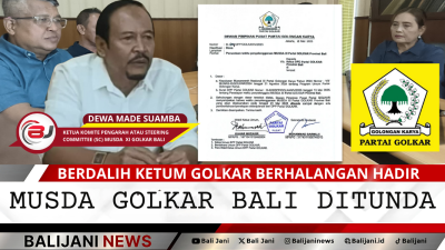 Surat resmi DPP Golkar tentang penundaan Musda XI Golkar Bali, tertanggal 21 Mei 2025