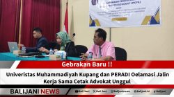 Ketua PERADI Oelamasi dan Dekan Fakultas Hukum UMK teken kerja sama PKPA