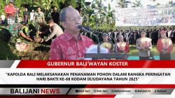 Kapolda Bali Melaksanakan Penanaman Pohon dalam Rangka Peringatan Hari Bakti ke-68 Kodam IX/Udayana Tahun 2025