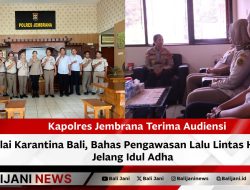 Kapolres Jembrana Terima Audiensi Balai Karantina Bali, Bahas Pengawasan Lalu Lintas Hewan Jelang Idul Adha