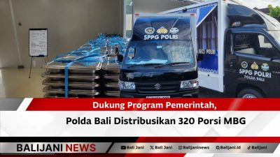 Polda Bali menyalurkan makanan bergizi gratis kepada pelajar SD dan TK di Denpasar