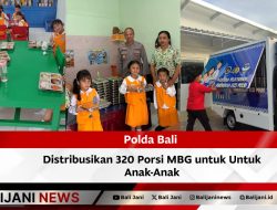 Polda Bali Distribusikan 320 Porsi MBG untuk Untuk Anak-Anak