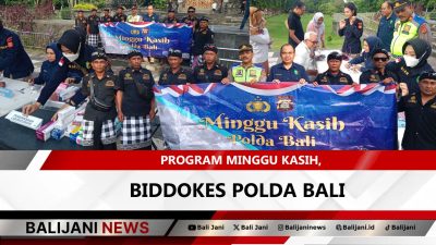 Polda Bali melaksanakan Program Minggu Kasih di Pos Polisi Renon