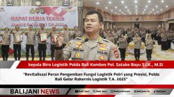 Kombes Pol. Satake Bayu membuka Rakernis Logistik Polda Bali 2025