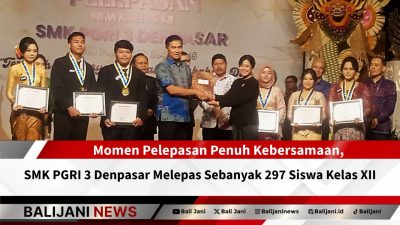 Momen Pelepasan Penuh Kebersamaan, SMK PGRI 3 Denpasar Melepas Sebanyak 297 Siswa Kelas XII