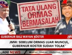 JMW: Sebelum Ormas Luar Muncul, Gubernur Koster Sudah Tolak