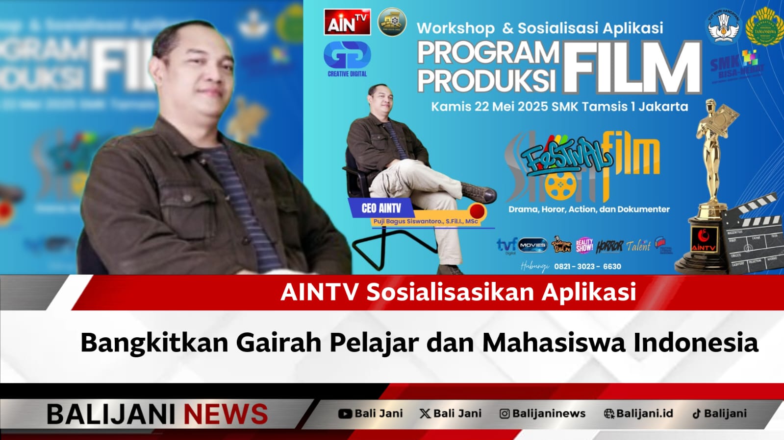 Sosialisasi aplikasi AINTV untuk pelajar dan mahasiswa di Indonesia