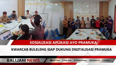 Sosialisasi aplikasi AyoPramuka.id oleh Kwarcab Buleleng di Gedung Pramuka Qumarasthana, Buleleng.