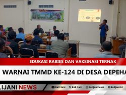 Edukasi Rabies dan Vaksinasi Ternak Warnai TMMD ke-124 di Desa Depeha