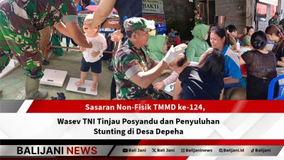 Sasaran Non-Fisik TMMD ke-124, Wasev TNI Tinjau Posyandu dan Penyuluhan Stunting di Desa Depeha