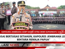 Usai Bertugas Setahun, Kapolres Jembrana Lepas Bintara Remaja Papua