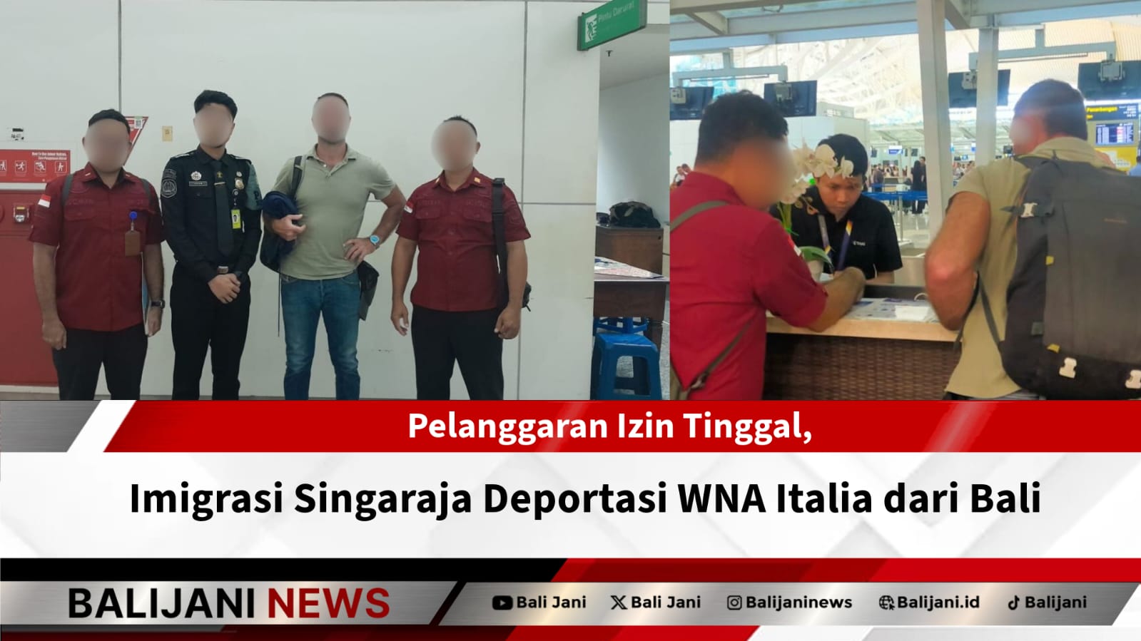 Petugas Imigrasi Singaraja memproses deportasi WNA Italia di Bandara Ngurah Rai