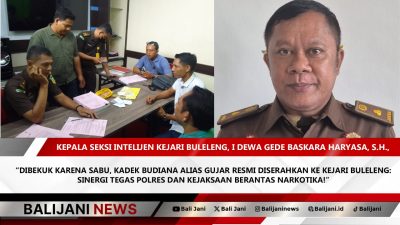 Penyerahan tersangka Kadek Budiana alias Gujar ke Kejari Buleleng oleh Polres Buleleng dalam kasus narkoba, 27 Mei 2025