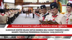 Pelantikan Pengurus Kwarda Pramuka Bali masa bakti 2024–2029 di Gedung Wiswa Sabha Utama, Denpasar.