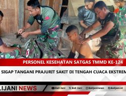 Personel Kesehatan Satgas TMMD ke-124 Sigap Tangani Prajurit Sakit di Tengah Cuaca Ekstrem