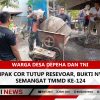 Warga Desa Depeha dan TNI Kompak Cor Tutup Resevoar, Bukti Nyata Semangat TMMD ke-124