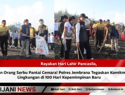 Rayakan Hari Lahir Pancasila, Ribuan Orang Serbu Pantai Cemara! Polres Jembrana Tegaskan Komitmen Lingkungan di 100 Hari Kepemimpinan Baru