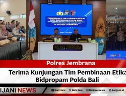Polres Jembrana Terima Kunjungan Tim Pembinaan Etika Bidpropam Polda Bali