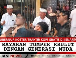 Gubernur Koster Traktir Kopi Gratis di Jenar Kaliasem, Rayakan Tumpek Krulut dengan Generasi Muda