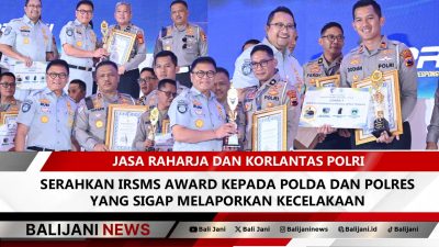 Penyerahan IRSMS Award 2025 kepada Polda dan Polres berprestasi oleh Jasa Raharja dan Korlantas Polri