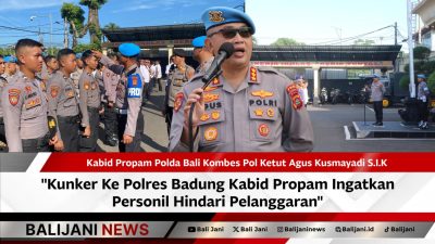 Kunker Ke Polres Badung Kabid Propam Ingatkan Personil Hindari Pelanggaran