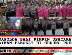 Kapolda Bali Pimpin Upacara Kenaikan Pangkat di Gedung Presisi