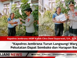Kapolres Jembrana Turun Langsung! Warga Pekutatan Dapat Sembako dan Harapan Baru