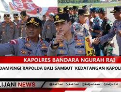 Kapolres Bandara Ngurah Rai Dampingi Kapolda Bali Sambut Kedatangan Kapolri