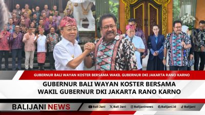 Sepakat Buat Kereta Bawah Tanah, Pemprov Bali dan DKI Jakarta Jalin Kerja Sama