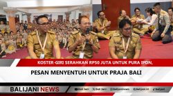 Koster Giri Pura IPDN berikan dana gotong royong untuk Praja Bali